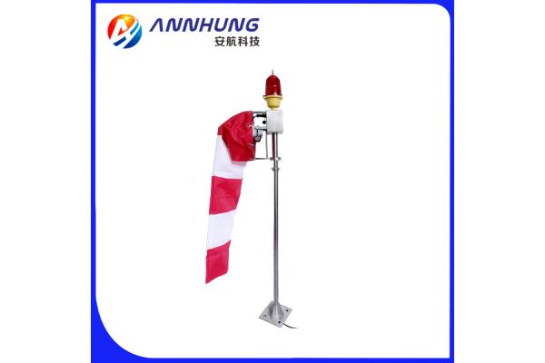 Internally Illuminated Heliport Wind Cone Windsock IP65 Stainless Steel 304 Pole