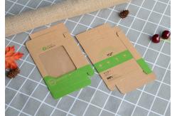 China Eco Friendly Brown Kraft Box With Window Custom Design Data Cables Packing supplier