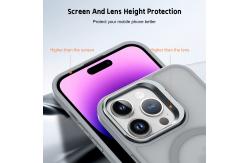 China Translucent Backplate Magsafe Phone Case Skin Friedly Camera Stand Cell Phone Cover supplier