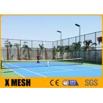 3.0mm Galvananized PVC Coated Cyclone Chain Wire Fencing Panels On Tennis Court for sale