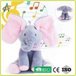 CPSIA Safety Standard Musical Plush Toys , 25cm Baby Musical Elephant for sale