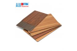 China 5mm AA3003 Wooden Aluminum Composite Panel 4x8 Sheets Mirror Surface supplier