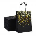 SGS Gold Foil Stamping Recycled Kraft Paper Bags for sale