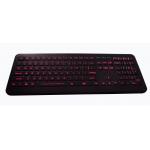 Rubber hygienic IP65 illuminated USB medical keyboard with FN numeric keys for sale