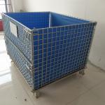 Oem Galvanized Foldable Euro Bottle Wire Container 1200*1000*890 Wire Mesh Container Stackable Storage Cage for sale