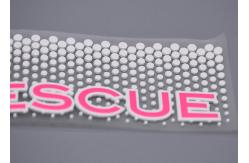 China Clear TPU White Silicone Dots Screen Printed Patches Custom Logo For Garments supplier