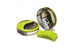 China Cool Single Hole Covered Pencil Sharpener Round Shape supplier