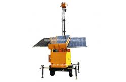 China 3*300W Solar Panel Solar Camera Trailer Portable Security Camera Trailer DC12V supplier
