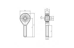 China Industrial Machinery Maintenance Free Male Thread Rod Ends Customized supplier
