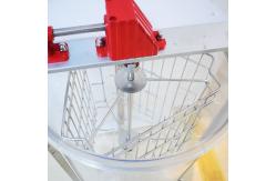 China 304 Stainless Steel 3 Frame Radial Transparent Manual Honey Extractor supplier
