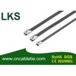 Pvc coated ball-lock stainless steel cable tie. for sale