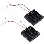 Black 4 1.5V AA Battery Holder Box For Arduino