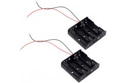 China Black 4 1.5V AA Battery Holder Box For Arduino supplier
