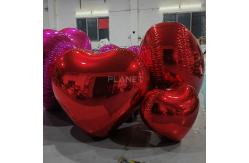 China Double Layer Reflective PVC Giant Inflatable Heart For Decoration supplier