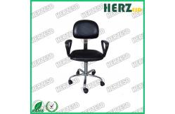 China Cleanroom Antistatic Chairs ESD Office Swivel Stools Lab Chair With Armrest supplier