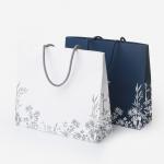 Custom Matt Glossy Laminated White Art Paper Gift Bag With Handles For Shopping for sale