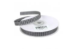 China 100% Polyester Double Faced Ribbon , Smooth Surface Gingham Check Ribbon supplier