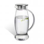 50 Oz Iced Tea Glass Water Pitcher With Stainless Steel Lid / Spout Easy To Use for sale