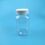 Empty 200ml 320ml 400ml Plastic Honey Jar Square With Tamper Evident Lid