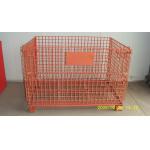 Black Lockable Folding 50*100mm 1500KG Folding Wire Mesh Container