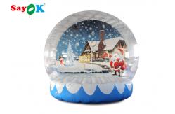China PVC Giant 3m Inflatable Christmas Snow Globe With Background Printing supplier