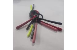 China Polyester Black Braided Drawstring Cord Round Silicone Head supplier
