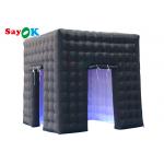Stage Decoration Portable Inflatable Photo Booth Enclosure Black Color for sale
