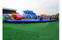 China Large Inflatable Water Park Equipment With 25m Diameter Swimming Pool supplier