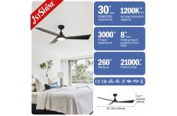 China 52 Inch Dimmable LED Light Ceiling Fan With Lights Remote Control 6 Speed supplier