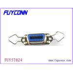 2.16mm pitch Black / Blue 50 Pin Centronic Solder Female Connector With Bail Clip for sale