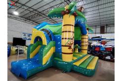 China Customized Inflatable Bouncer With Slide Combo Jungle Monkey Inflatable Castle supplier