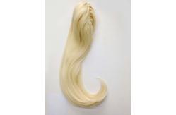 China Silky Straight Synthetic Hair Pieces For Ponytail Platinum Blond supplier