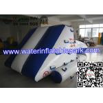 Blue White Inflatable Iceberg With Blob / Inflatable Water Games For Kids , Children for sale