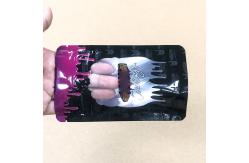 China Opaque Matte Black Secure Closure Pouch With Zipper And Tear Notch supplier