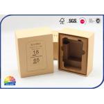 Eco Friendly Paper Gift Box Kraft Brown 1C Printing With EPE Foam Tray for sale