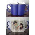 Sublimation Matting Full color Changing Lover's Blue Mug for sale