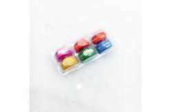 China 6 Holes Sugar PET Macaron Box Packaging Macaron Box With Clear Sleeve supplier
