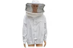 China Round Veil White Bee Jacket with Round Hat of Beekeeping Protective Clothing supplier