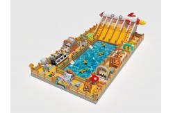 China Pvc Challenge Obstacles Inflatable Water Castles Around The Pool supplier