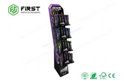 China OEM/ODM Makeup Cosmetic Cardboard Floor Display , Glossy Laminated Cardboard Shelf Display supplier