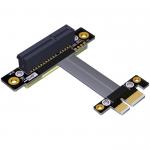 BTX HASI Pci Express Cable Extension 4X 90 To 1X 180 15cm Pci 1x Extender for sale