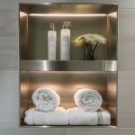 Fireproof A Class Compact Wall Niche In Polished Stainless Steel for sale