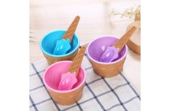 China Children Ice Cream Cups With Spoon Plastic Reusable supplier