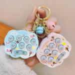 Food Grade Silicone Toys Keychain Cloud Shaped Hamster Game Keychain for sale