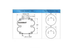 China FD 330-22 364 Contitech Air Spring Min Height 81mm 1/4-18NPTF supplier