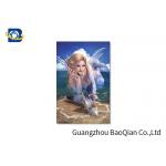 Beautiful 3D Printed Greeting Cards Pretty Mermaid Image PET Material Customized for sale