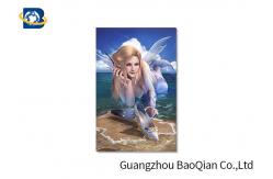 China Beautiful 3D Printed Greeting Cards Pretty Mermaid Image PET Material Customized supplier
