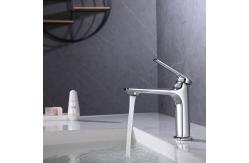 China Brass Modern Single Hole Single Handle Basin Mixer In Chrome Matte Black Gold supplier