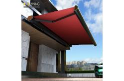 China retractable awning fold arm full cassette awning LED aluminum frame awning supplier