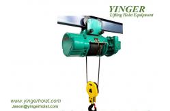 China MD1 Type Electric Cable Hoist Trolley 3 - 20M Lifting Height 2 ton wire rope hoist electric hoist with wireless remote supplier